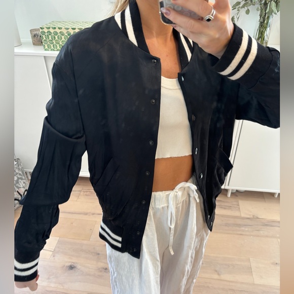 Sandro black bomber jacket - Picture 2 of 7